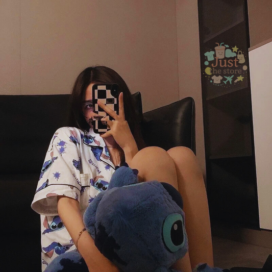 Cozy Stitch Pajama Shorts Set
