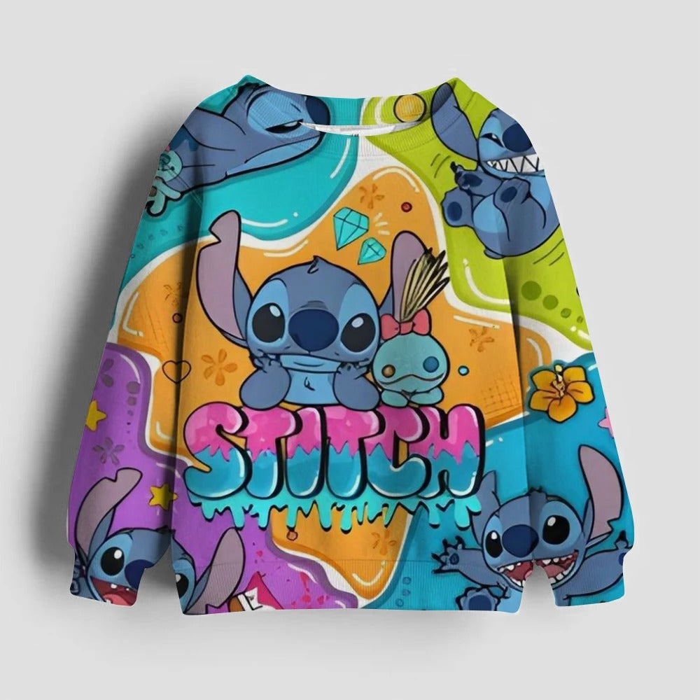 Stitch Themed Full Sleeve Hoodie