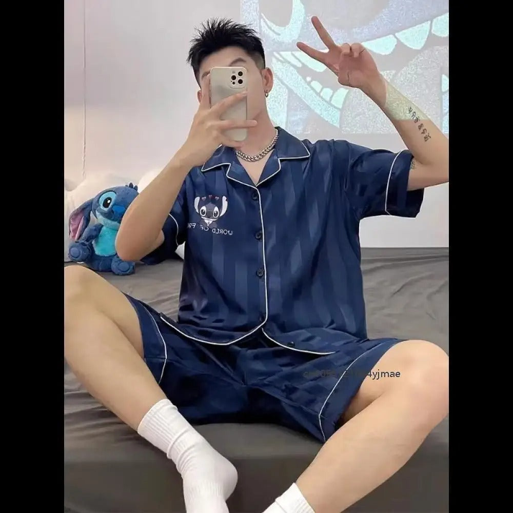 Stitch Themed couple pajama short sleeve + short